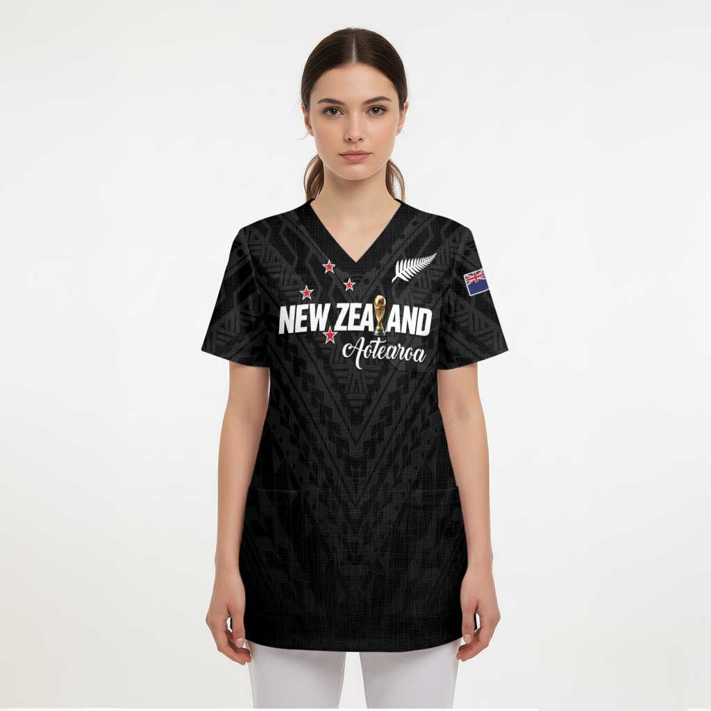Custom Football New Zealand Scrub Top Aotearoa United Black Version LT01 - Polynesian Pride