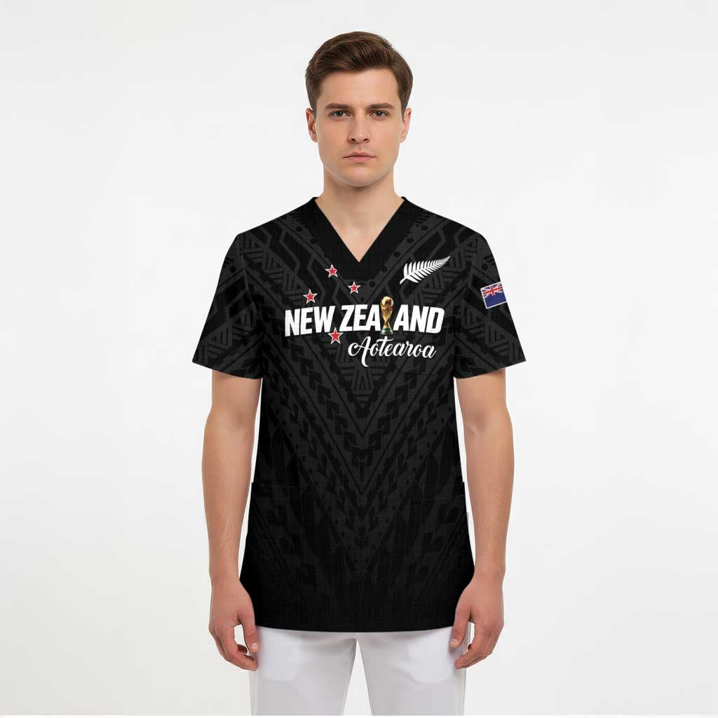 Custom Football New Zealand Scrub Top Aotearoa United Black Version LT01 - Polynesian Pride