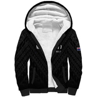 Custom Football New Zealand Sherpa Hoodie Aotearoa United Black Version LT01 Unisex Black - Polynesian Pride