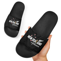 Football New Zealand Slide Sandals Aotearoa United Black Version LT01 - Polynesian Pride
