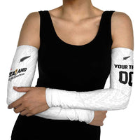 Custom Football New Zealand Arm Sleeves Aotearoa United White Version LT01 - Polynesian Pride
