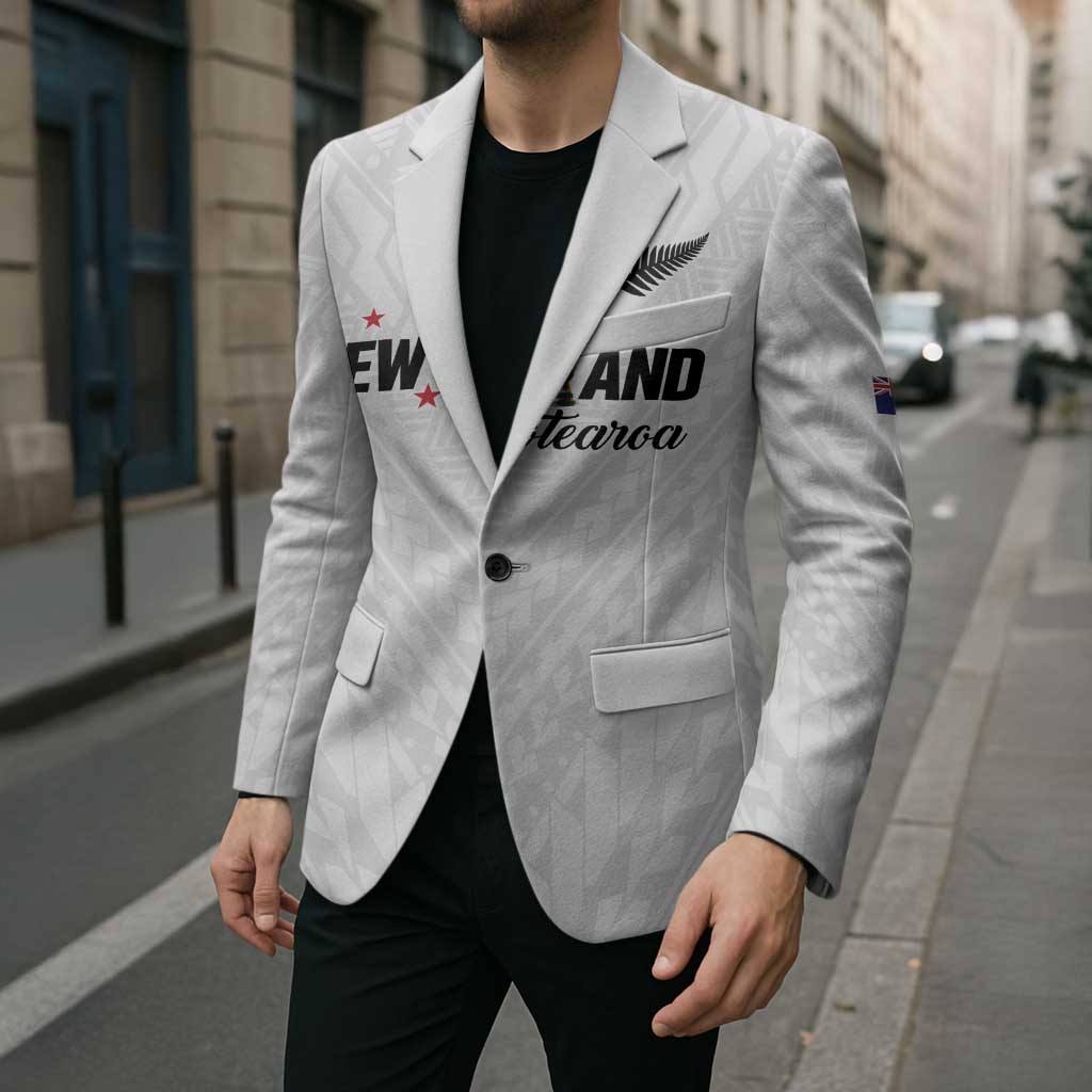 Custom Football New Zealand Blazer Aotearoa United White Version LT01 - Polynesian Pride