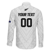 Custom Football New Zealand Family Matching Short Sleeve Bodycon Dress and Hawaiian Shirt Aotearoa United White Version LT01 - Polynesian Pride