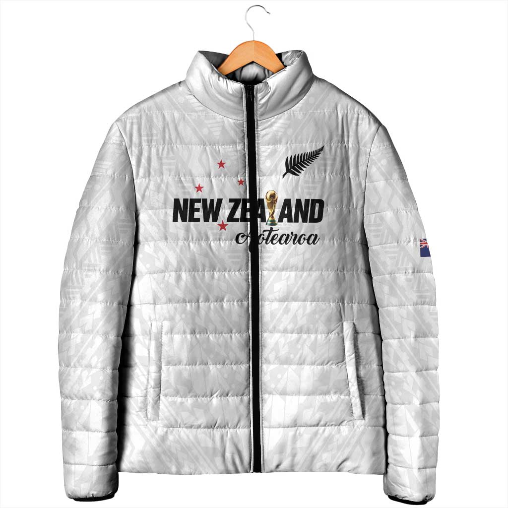 Custom Football New Zealand Padded Jacket Aotearoa United White Version LT01 - Polynesian Pride