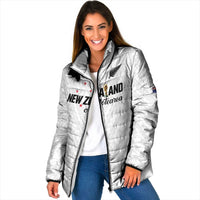 Custom Football New Zealand Padded Jacket Aotearoa United White Version LT01 Women White - Polynesian Pride