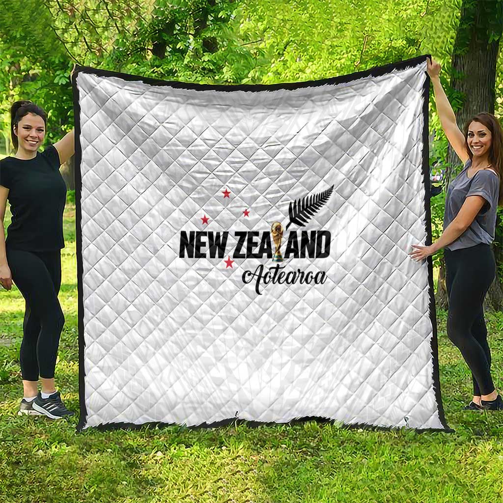 Football New Zealand Quilt Aotearoa United White Version LT01 - Polynesian Pride