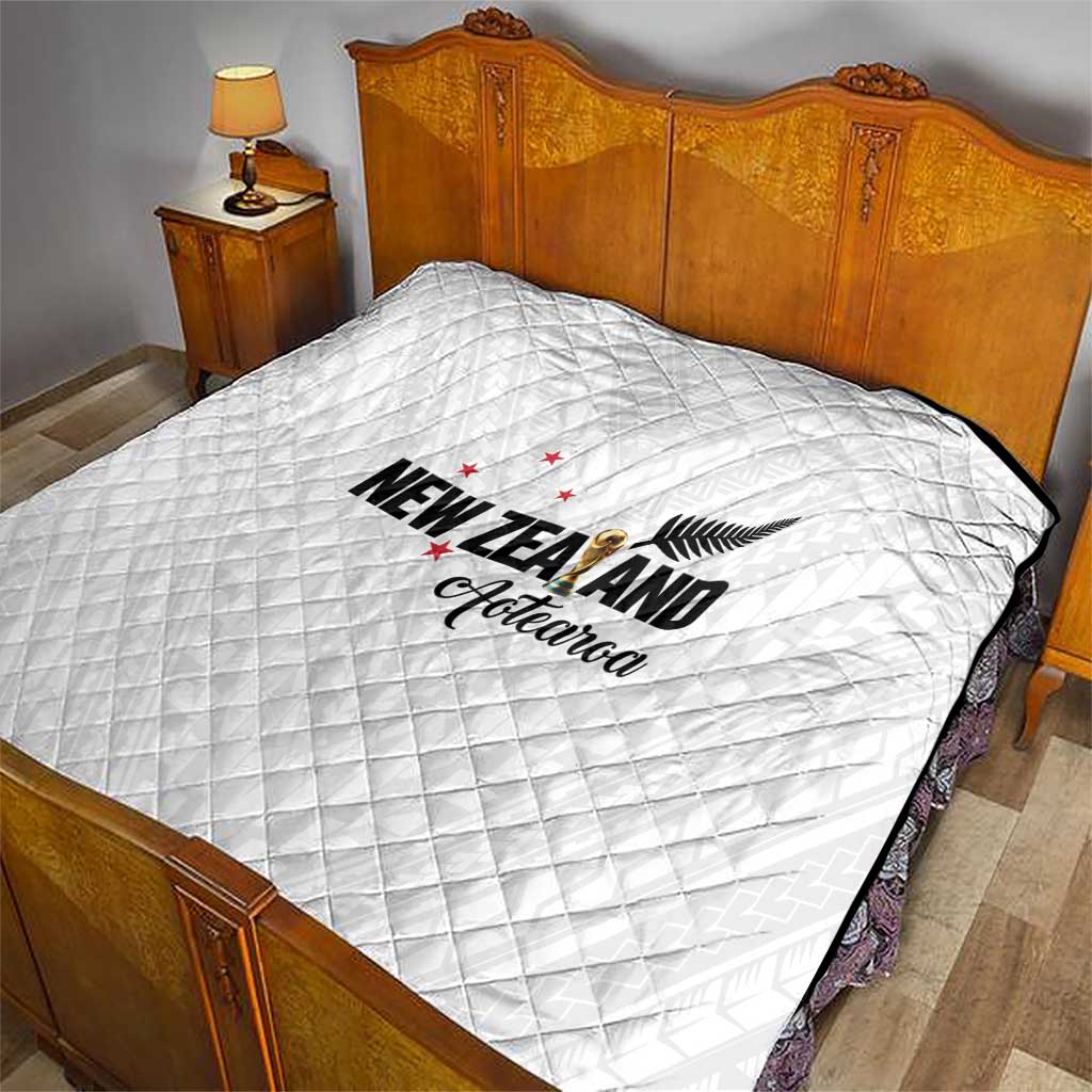 Football New Zealand Quilt Aotearoa United White Version LT01 - Polynesian Pride