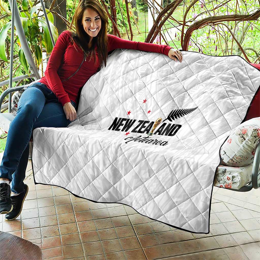 Football New Zealand Quilt Aotearoa United White Version LT01 - Polynesian Pride