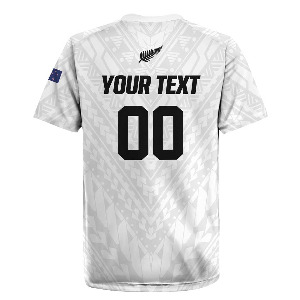 Custom Football New Zealand Rugby Jersey Aotearoa United White Version LT01 - Polynesian Pride