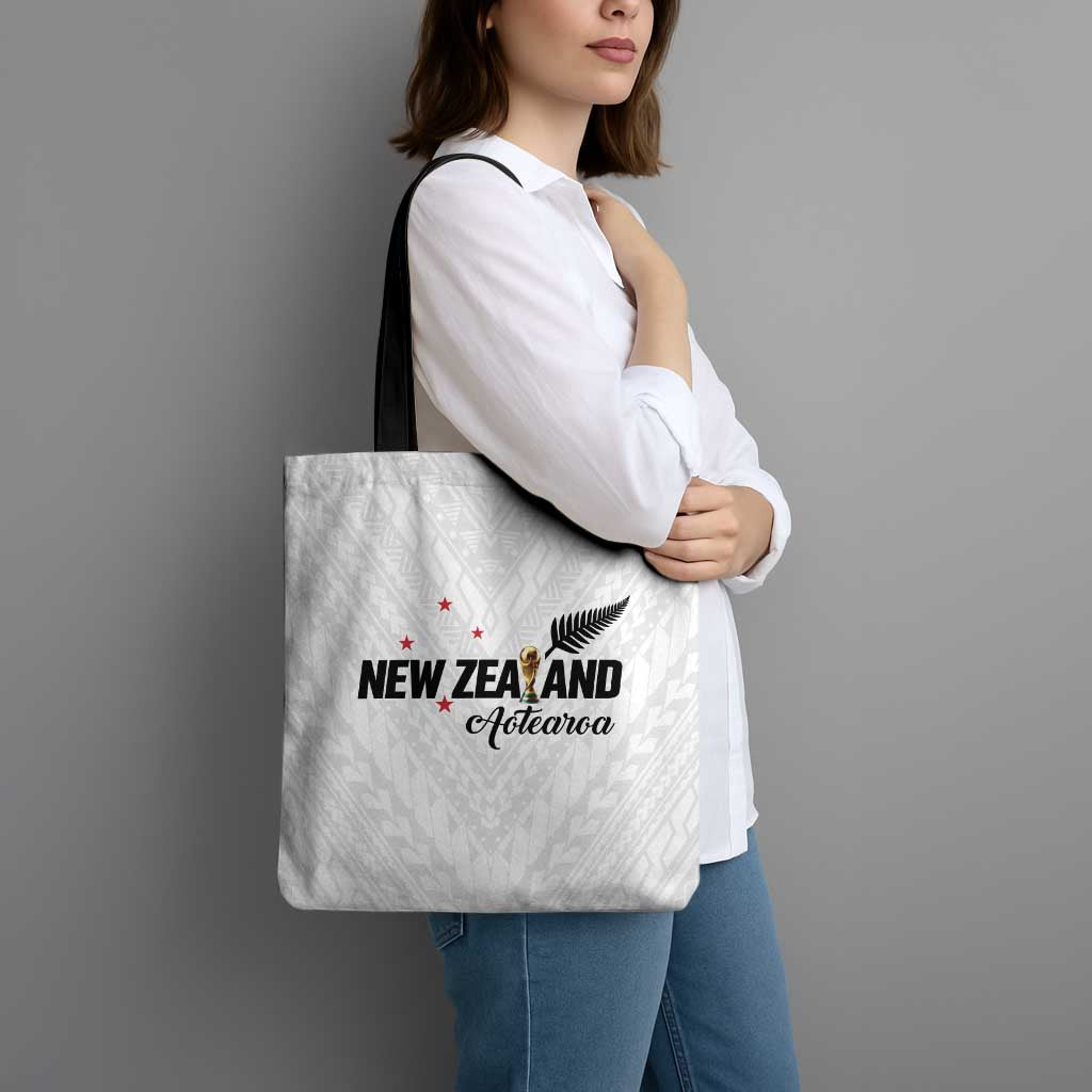 Football New Zealand Tote Bag Aotearoa United White Version LT01 - Polynesian Pride