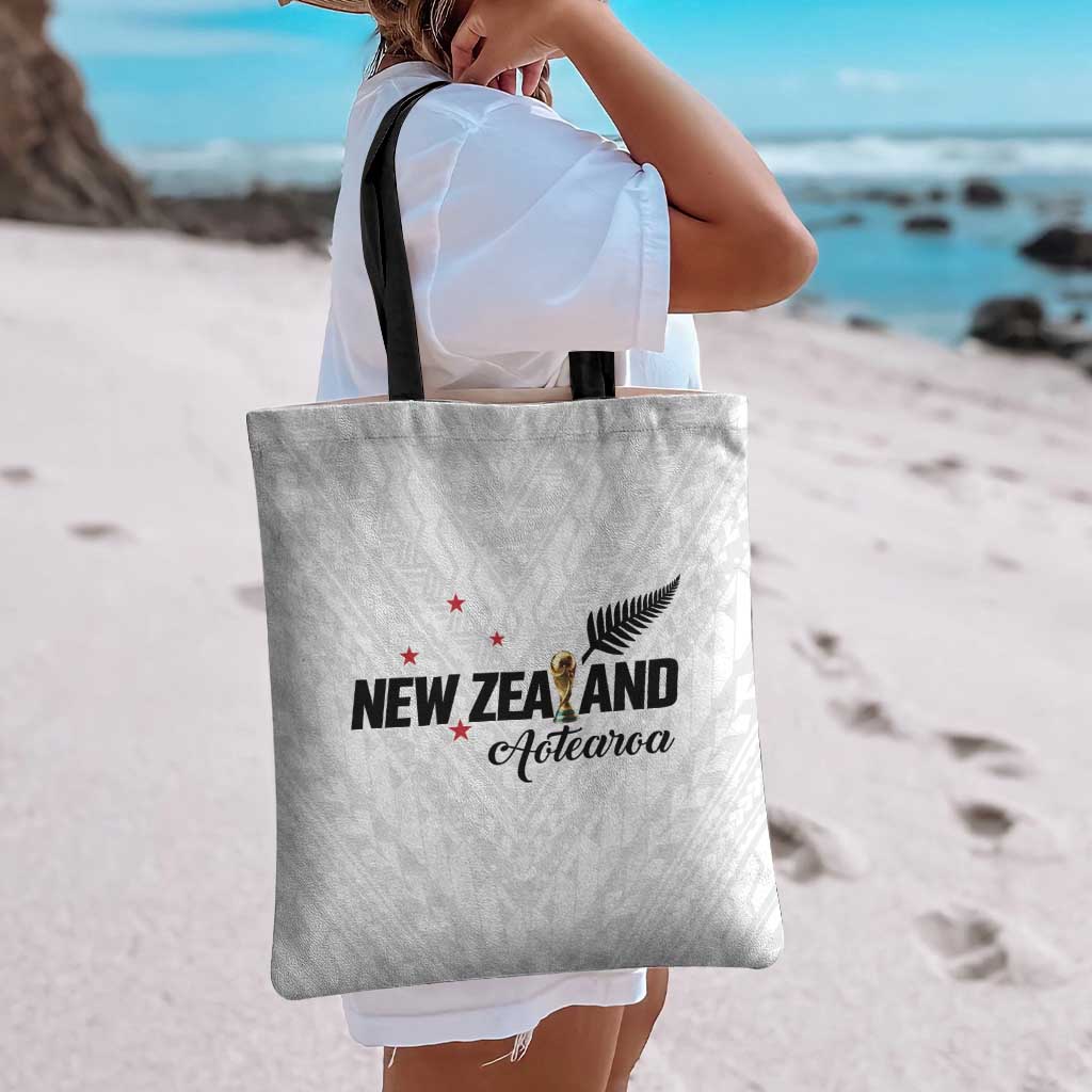 Football New Zealand Tote Bag Aotearoa United White Version LT01 - Polynesian Pride
