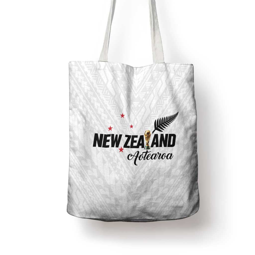 Football New Zealand Tote Bag Aotearoa United White Version LT01 - Polynesian Pride