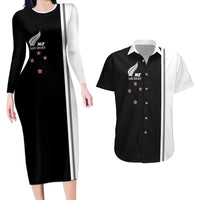 Personalised New Zealand 2025 Archery Basic Couples Matching Long Sleeve Bodycon Dress and Hawaiian Shirt Archery NZ