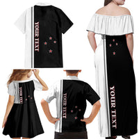 Personalised New Zealand 2025 Archery Basic Family Matching Off Shoulder Maxi Dress and Hawaiian Shirt Archery NZ