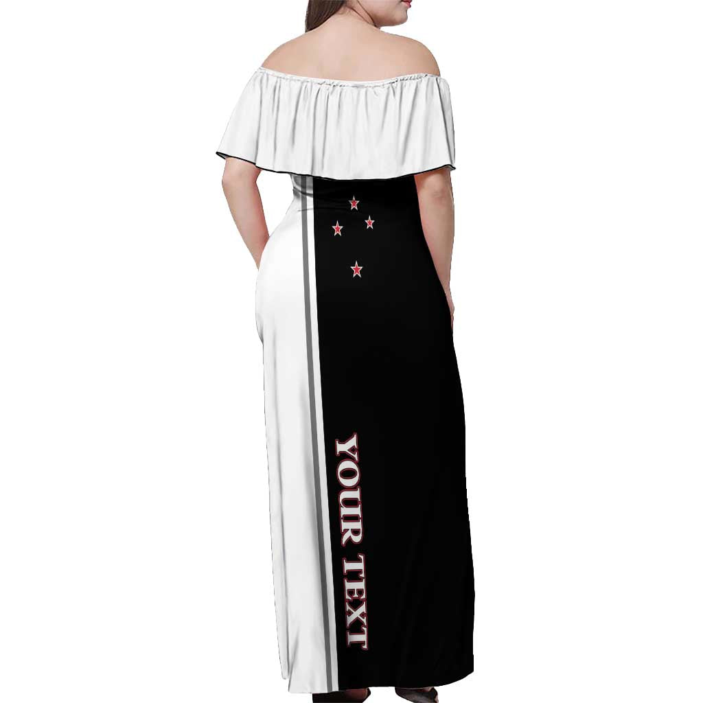 Personalised New Zealand 2025 Archery Basic Off Shoulder Maxi Dress Archery NZ LT01 - Polynesian Pride