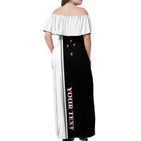 Personalised New Zealand 2025 Archery Basic Off Shoulder Maxi Dress Archery NZ LT01 - Polynesian Pride