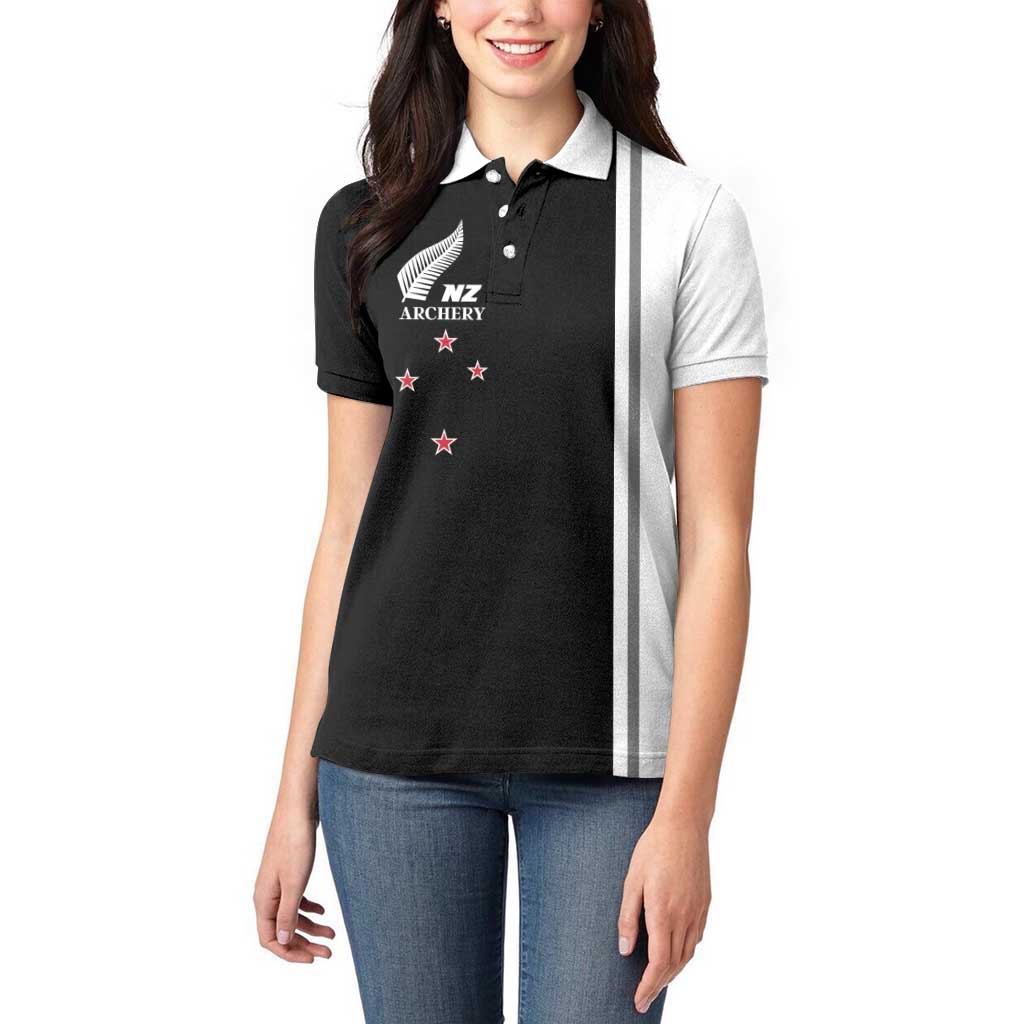 Personalised New Zealand 2025 Archery Basic Women Polo Shirt Archery NZ