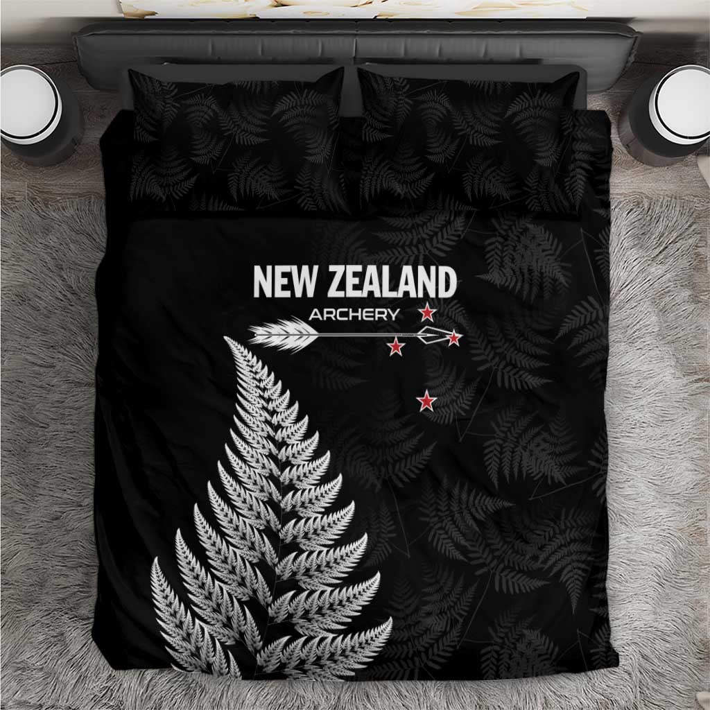 New Zealand 2025 Archery Bedding Set Aotearoa Silver Arrows Black