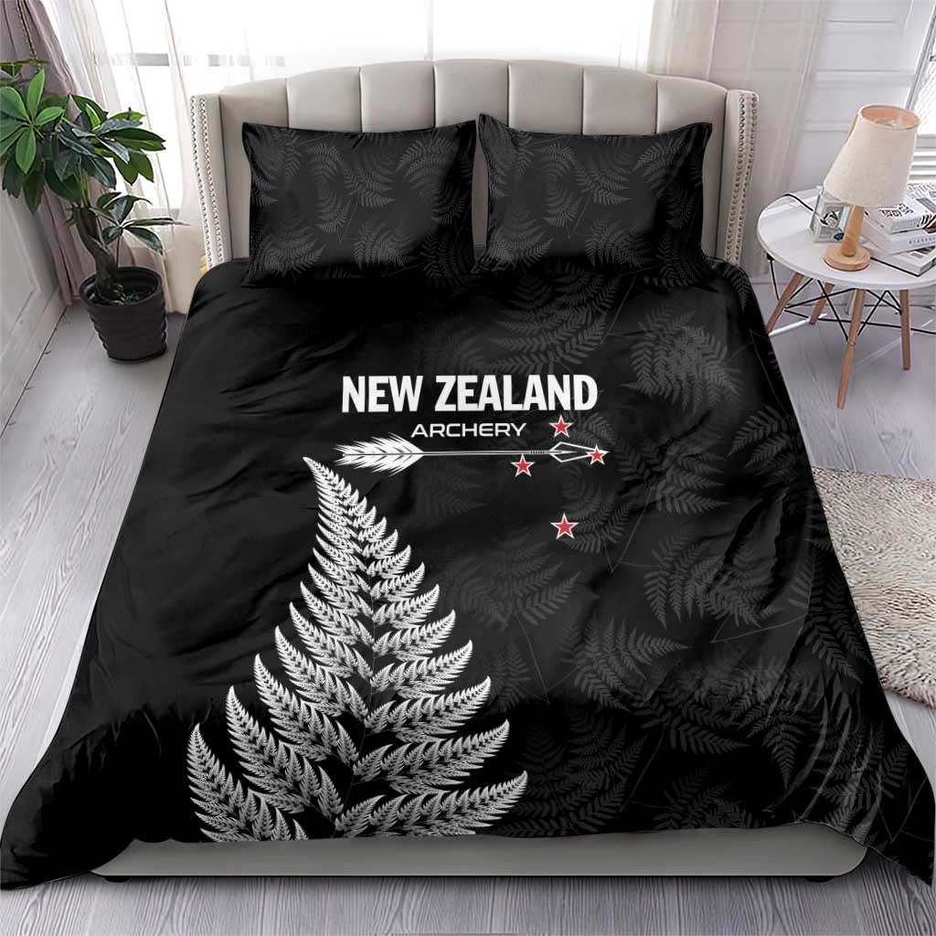 New Zealand 2025 Archery Bedding Set Aotearoa Silver Arrows Black