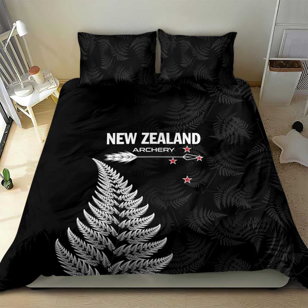 New Zealand 2025 Archery Bedding Set Aotearoa Silver Arrows Black