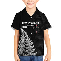 Personalised New Zealand 2025 Archery Family Matching Puletasi and Hawaiian Shirt Aotearoa Silver Arrows Black