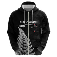 Personalised New Zealand 2025 Archery Hoodie Aotearoa Silver Arrows Black
