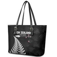New Zealand 2025 Archery Leather Tote Bag Aotearoa Silver Arrows Black
