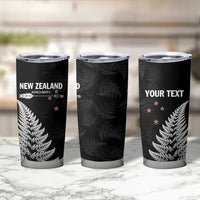 Personalised New Zealand 2025 Archery Tumbler Cup Aotearoa Silver Arrows Black