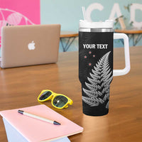 Personalised New Zealand 2025 Archery Tumbler With Handle Aotearoa Silver Arrows Black