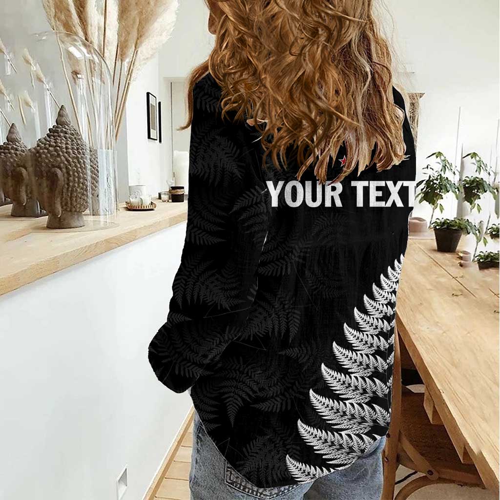 Personalised New Zealand 2025 Archery Women Casual Shirt Aotearoa Silver Arrows Black