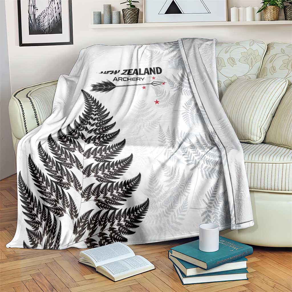 New Zealand 2025 Archery Blanket Aotearoa Silver Arrows White