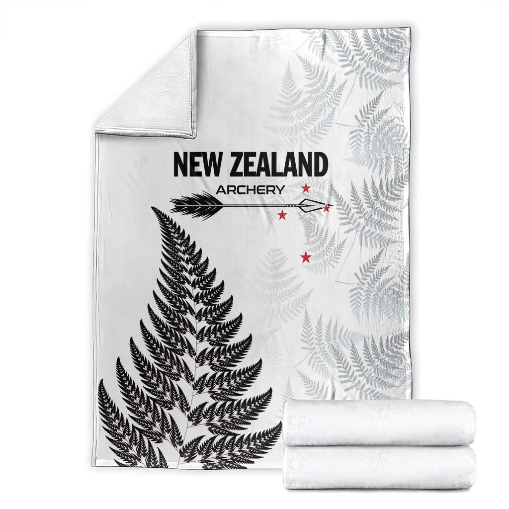 New Zealand 2025 Archery Blanket Aotearoa Silver Arrows White