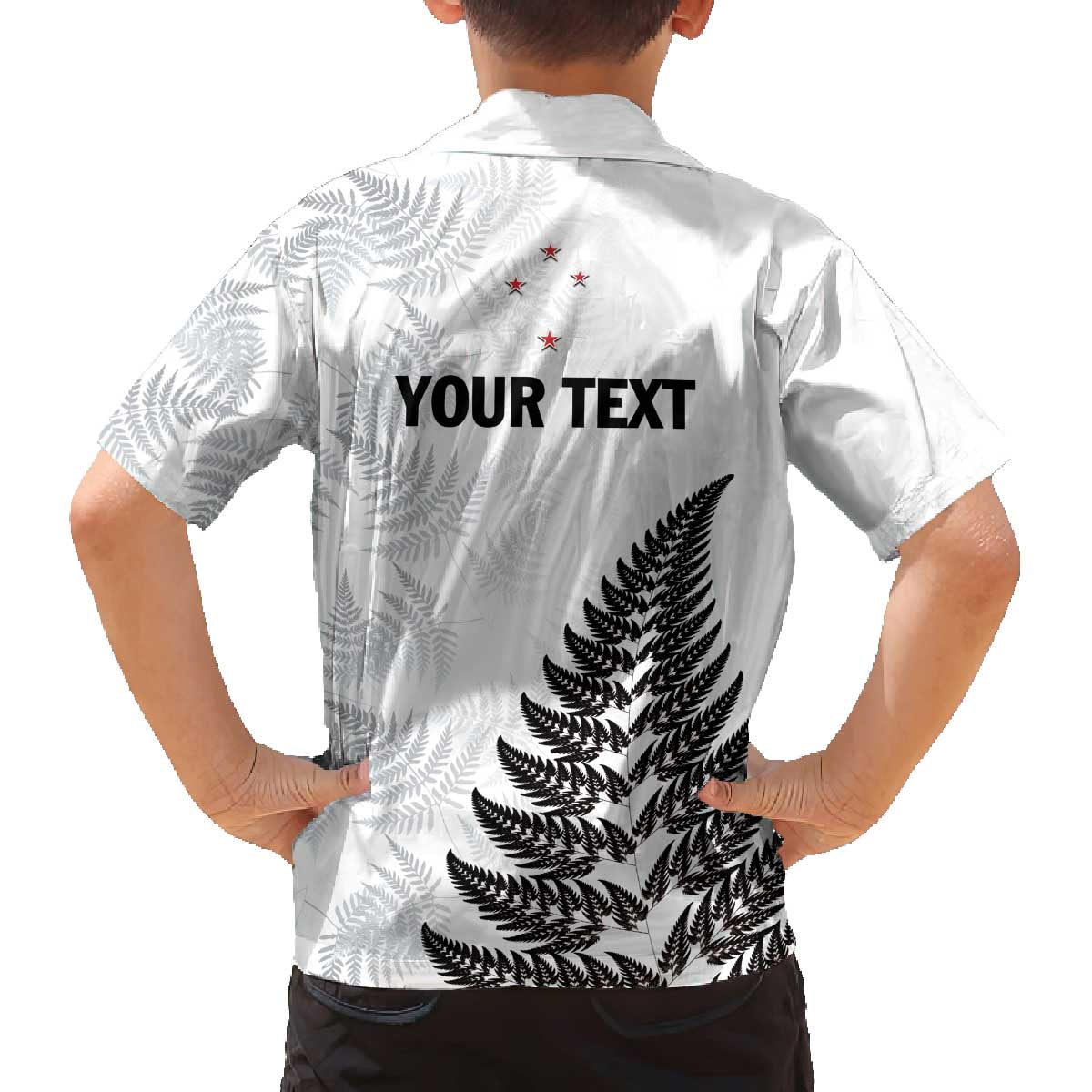 Personalised New Zealand 2025 Archery Family Matching Off The Shoulder Long Sleeve Dress and Hawaiian Shirt Aotearoa Silver Arrows White