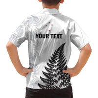 Personalised New Zealand 2025 Archery Family Matching Puletasi and Hawaiian Shirt Aotearoa Silver Arrows White LT01 - Polynesian Pride
