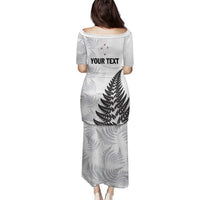 Personalised New Zealand 2025 Archery Family Matching Puletasi and Hawaiian Shirt Aotearoa Silver Arrows White LT01 - Polynesian Pride