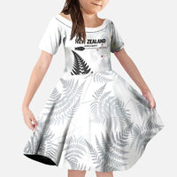 Personalised New Zealand 2025 Archery Family Matching Summer Maxi Dress and Hawaiian Shirt Aotearoa Silver Arrows White