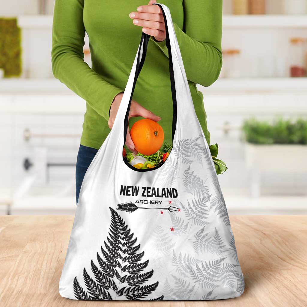 New Zealand 2025 Archery Grocery Bag Aotearoa Silver Arrows White