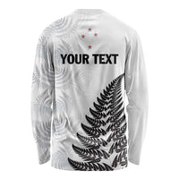 Personalised New Zealand 2025 Archery Long Sleeve Shirt Aotearoa Silver Arrows White