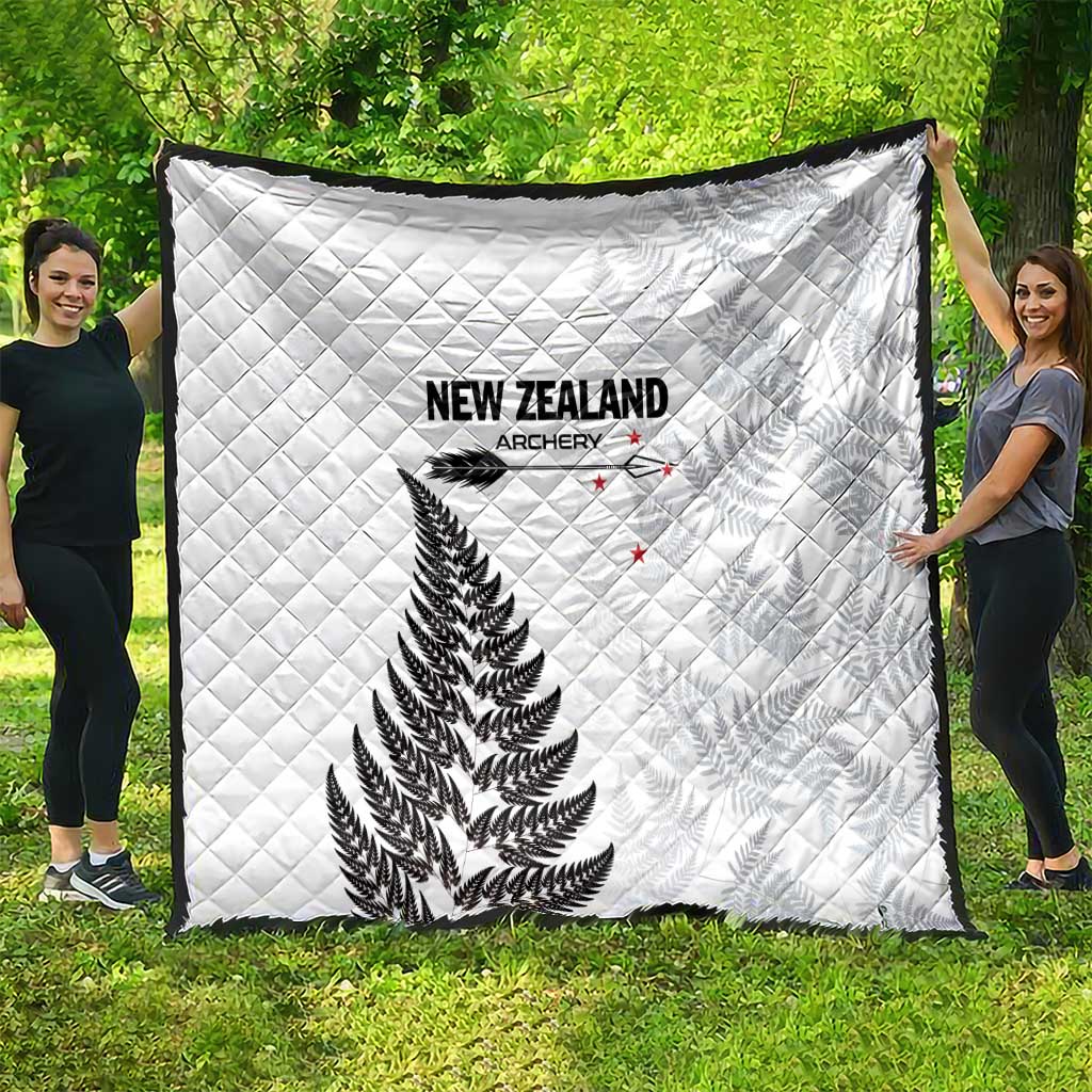 New Zealand 2025 Archery Quilt Aotearoa Silver Arrows White
