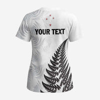 Personalised New Zealand 2025 Archery Scrub Top Aotearoa Silver Arrows White - Polynesian Pride