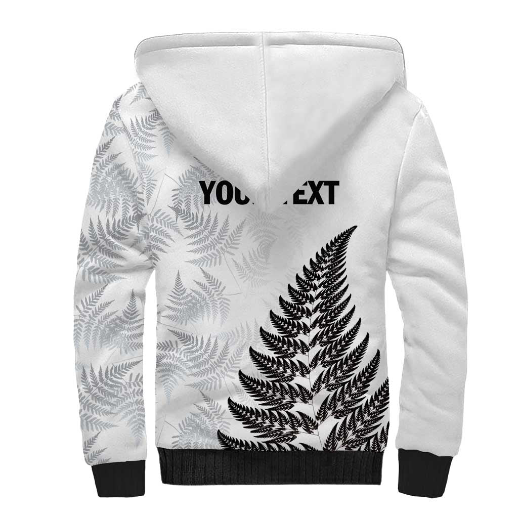 Personalised New Zealand 2025 Archery Sherpa Hoodie Aotearoa Silver Arrows White