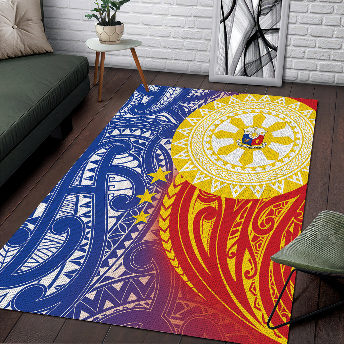 Philippines Area Rug Pilipinas Polynesian Pattern