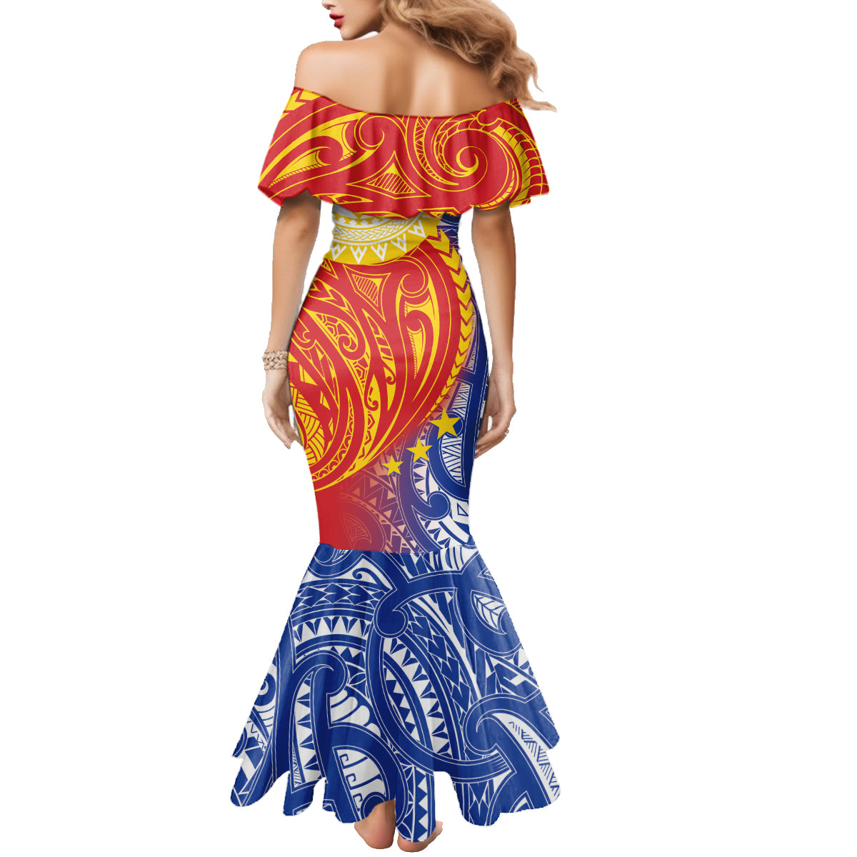 Philippines Family Matching Mermaid Dress and Hawaiian Shirt Pilipinas Polynesian Pattern