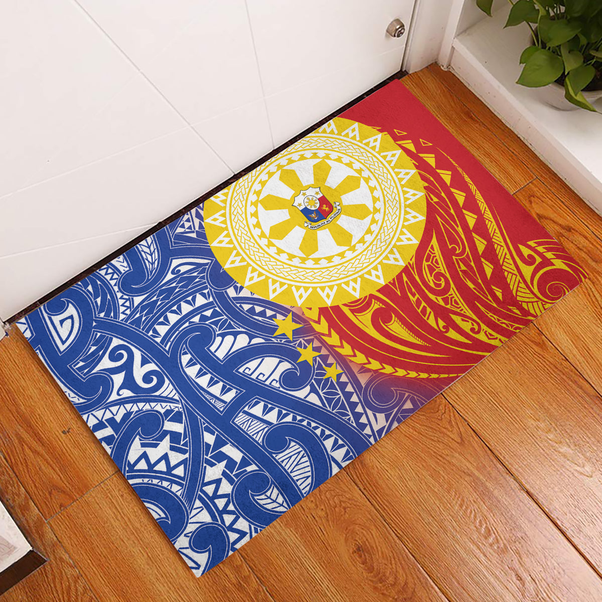 Philippines Rubber Doormat Pilipinas Polynesian Pattern