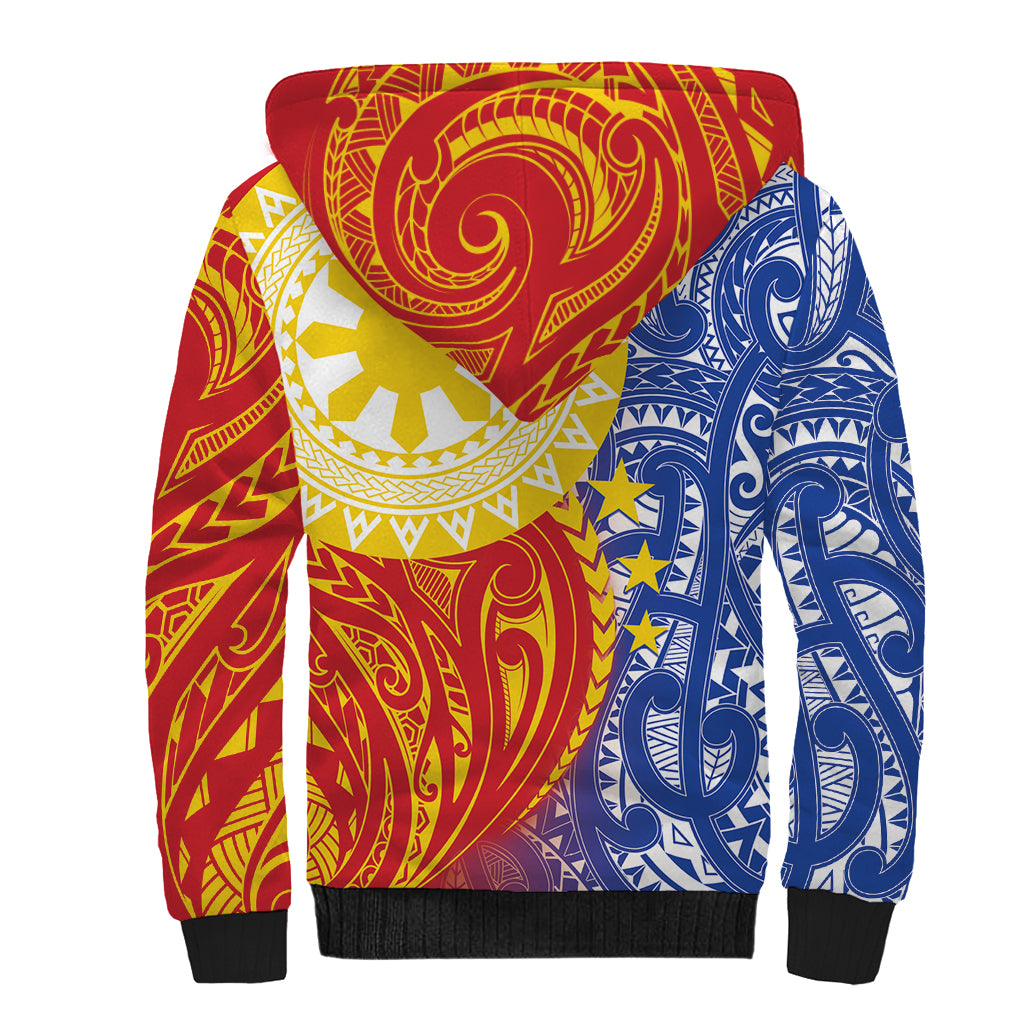 Philippines Sherpa Hoodie Pilipinas Polynesian Pattern