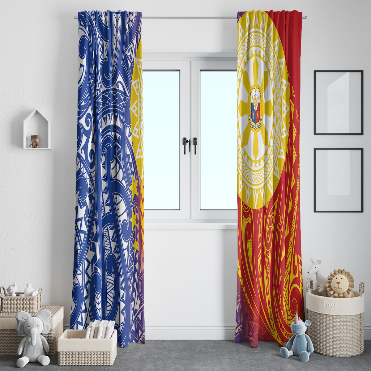 Philippines Window Curtain Pilipinas Polynesian Pattern