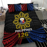 Philippines Independence Day Bedding Set Filipino 126th Anniversary Sun Tattoo