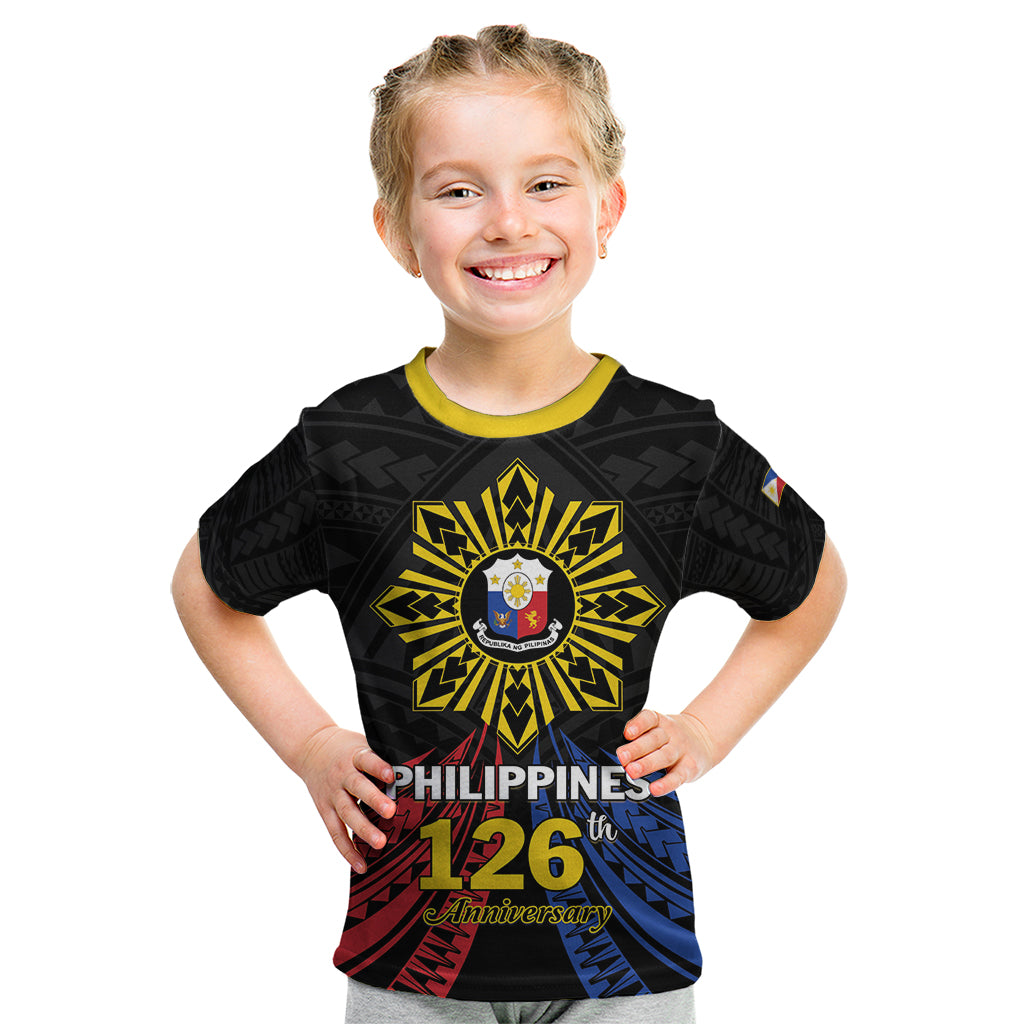 Personalized Philippines Independence Day Kid T Shirt Filipino 126th Anniversary Sun Tattoo