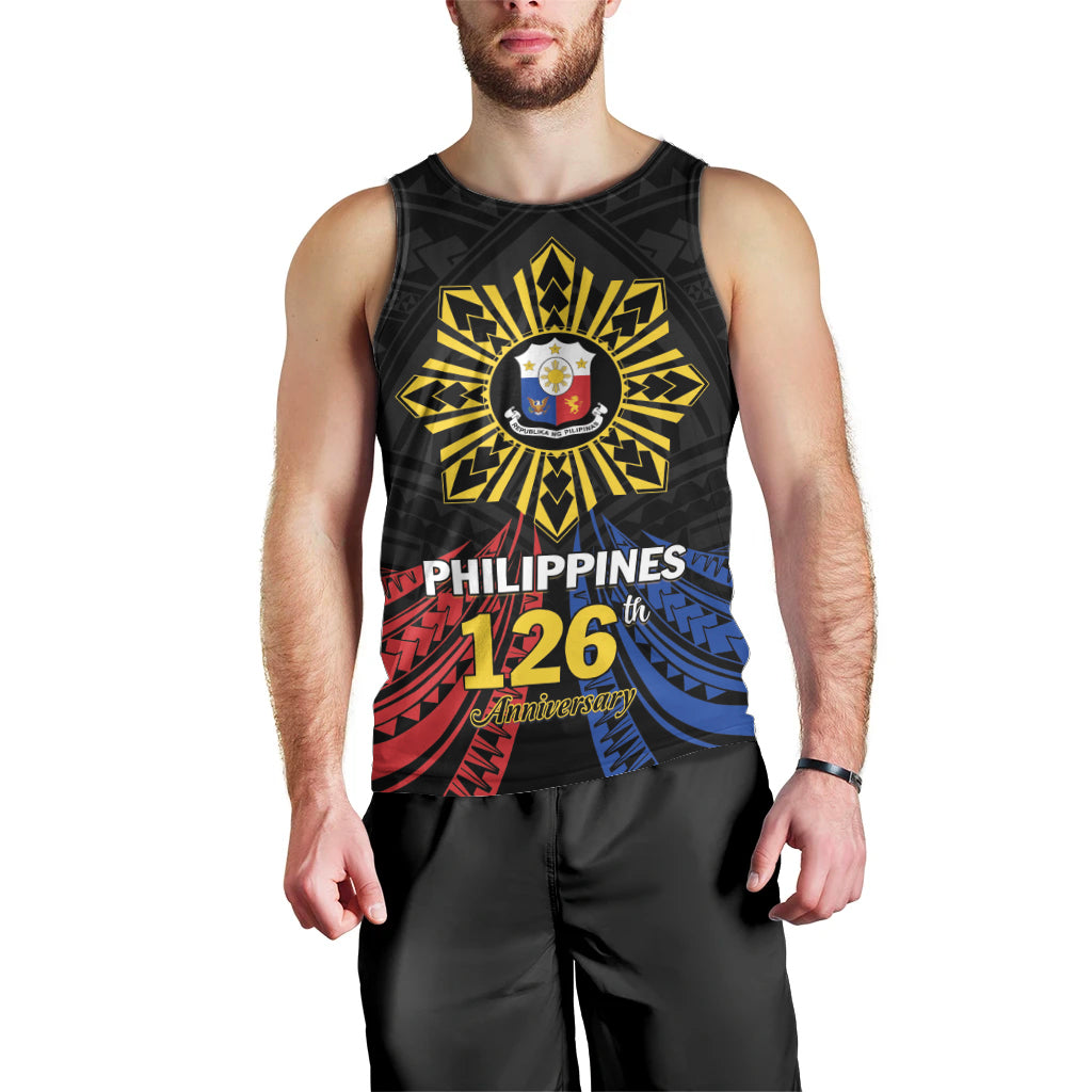 Personalized Philippines Independence Day Men Tank Top Filipino 126th Anniversary Sun Tattoo