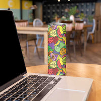 Hawaii Fruits Hippie Style Skinny Tumbler Vibrant Colorful